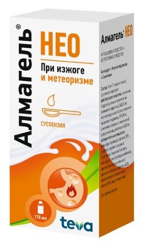 Алмагель нео флакон суспензия для приема внутрь 170 мл