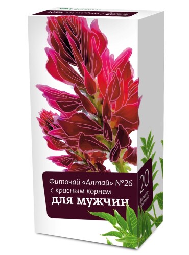 Фиточай алтай № 26 с красн корнем д/муж 2 гр 20 шт. ф/п