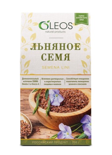 Льняное семя олеос 200 гр