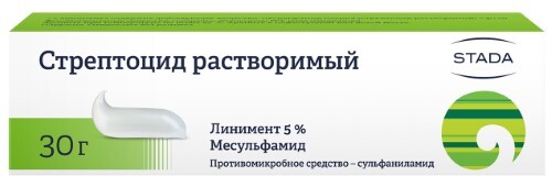 Стрептоцид растворимый 5% линимент 30 гр