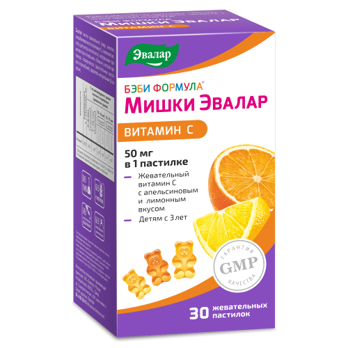 Бэби формула мишки витамин С 30 шт. жевательные пастилки массой 2,5 г