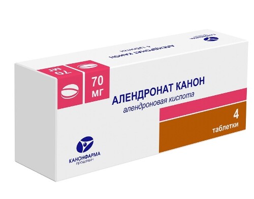 Алендронат канон 70 мг 4 шт. таблетки