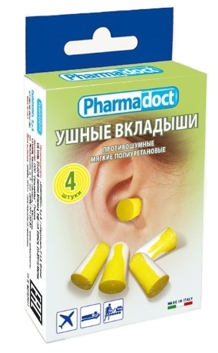 Вкладыши противошумные (беруши) pharmdoct 4 шт.